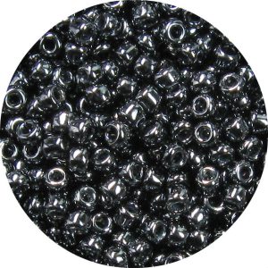6/0 Japanese Seed Bead, Gunmetal
