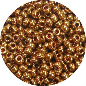 6/0 Japanese Seed Bead, Metallic Light Bronze