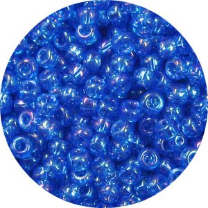 6/0 Japanese Seed Bead, Transparent Vibrant Aqua Blue AB**