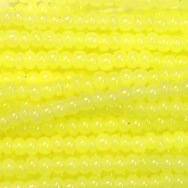 6/0 Czech Seed Bead, Waxy Yellow