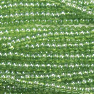 6/0 Czech Seed Bead, Transparent Olivine Tint