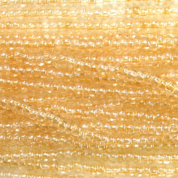 6/0 Czech Seed Bead, Transparent Champagne Lumi