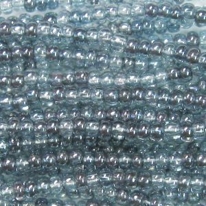 6/0 Czech Seed Bead, Transparent Sapphire Blue Lumi