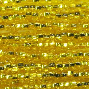 6/0 Czech Seed Bead, Silver Lined Citrine