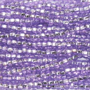 6/0 Czech Seed Bead, Silver Lined Bright Amethyst Tint