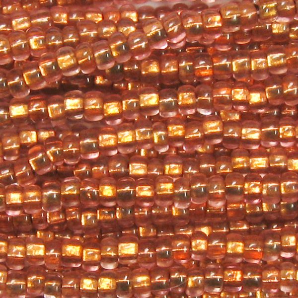 6/0 Czech Seed Bead, Copper Lined Rose