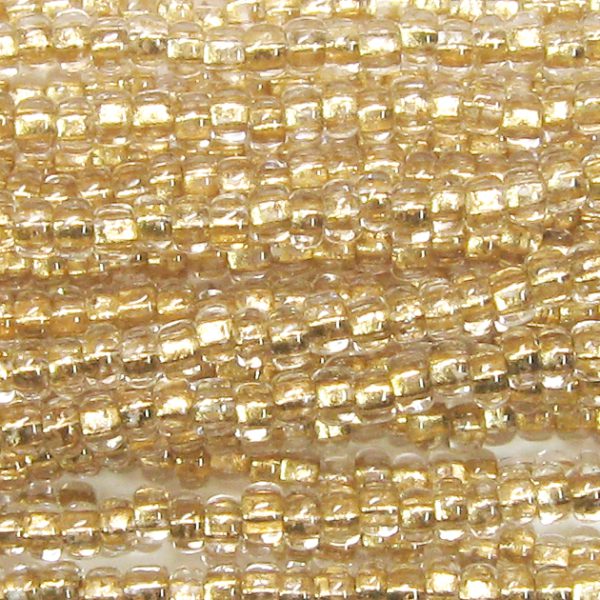 6/0 Czech Seed Bead, Bronze Lined Crystal