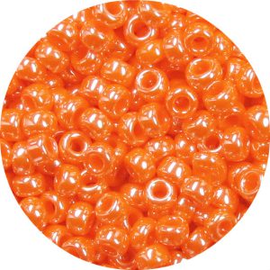 6/0 Japanese Seed Bead, Opaque Orange Luster