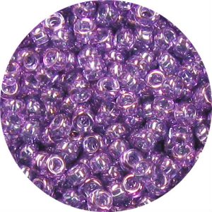 6/0 Japanese Seed Bead, Transparent Lilac Gold Luster