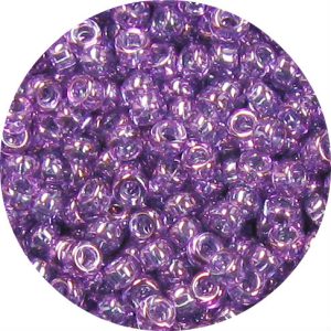 6/0 Japanese Seed Bead, Transparent Lilac Gold Luster