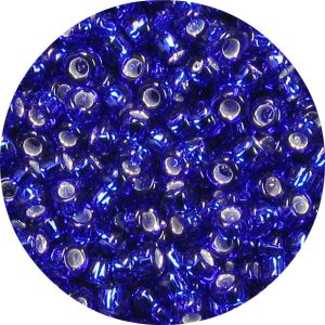6/0 Japanese Seed Bead, Silver Lined Cobalt Blue