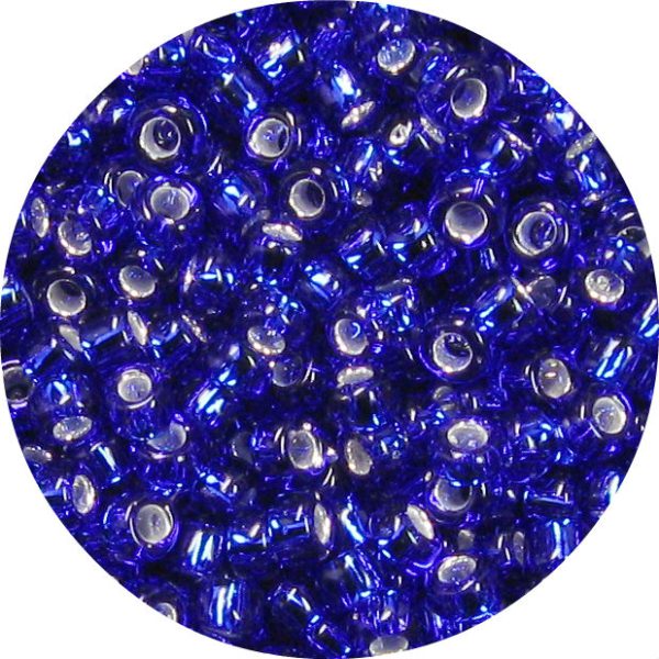 6/0 Japanese Seed Bead, Silver Lined Cobalt Blue
