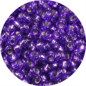 6/0 Japanese Seed Bead, Silver Lined Royal Purple