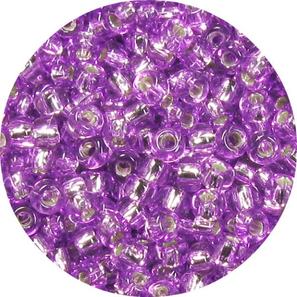 6/0 Japanese Seed Bead, Silver Lined Light Violet
