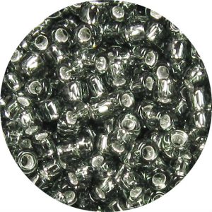 6/0 Japanese Seed Bead, Silver Lined Black Diamond