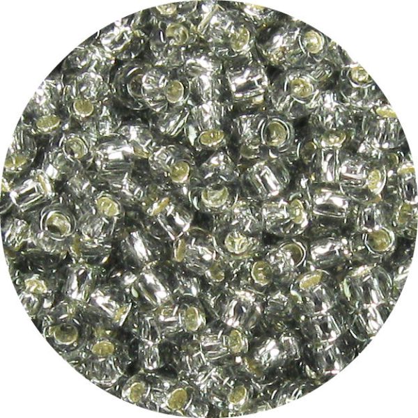 6/0 Japanese Seed Bead, Silver Lined Light Black Diamond