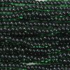 6/0 Czech Seed Bead, Black Lined Kelly Green