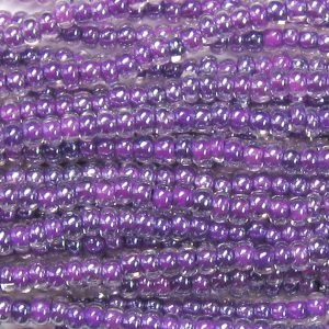 6/0 Czech Seed Bead, Royal Purple Lined Crystal Luster