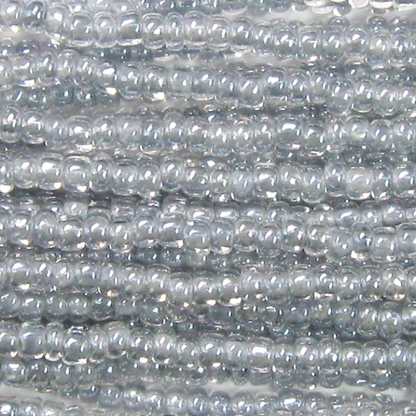 6/0 Czech Seed Bead, Grey Lined Crystal Luster
