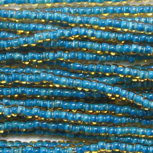 6/0 Czech Seed Bead, Denim Lined Topaz