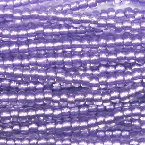 6/0 Czech Seed Bead, Metallic Amethyst Tint Lined Crystal