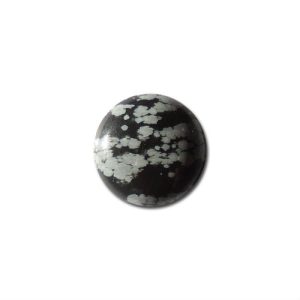 Snowflake Obsidian Cabochons 16mm Round Semi Precious Gemstones