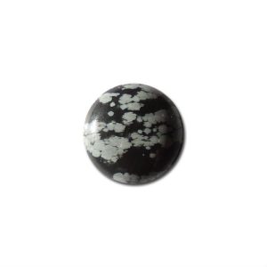 Snowflake Obsidian Cabochons 16mm Round Semi Precious Gemstones 