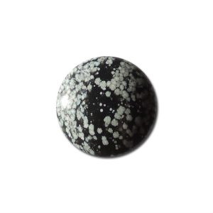 Snowflake Obsidian Cabochons 20mm Round Semi Precious Gemstones