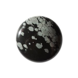 Snowflake Obsidian Cabochons 25mm Round Semi Precious Gemstoness