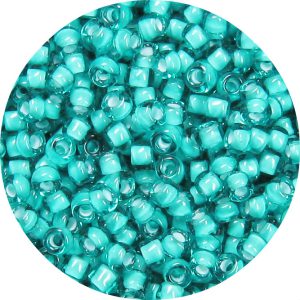 6/0 Japanese Seed Bead, White Lined Teal