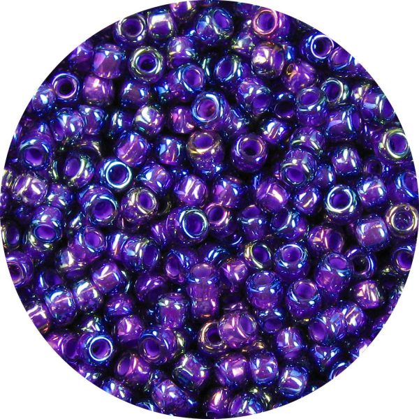 6/0 Japanese Seed Bead, Royal Purple Lined Amethyst AB