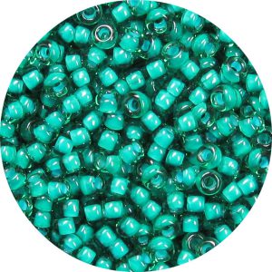 6/0 Japanese Seed Bead, Teal Lined Emerald