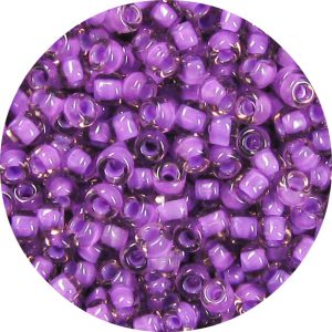 6/0 Japanese Seed Bead, Lavender Lined Light Rose