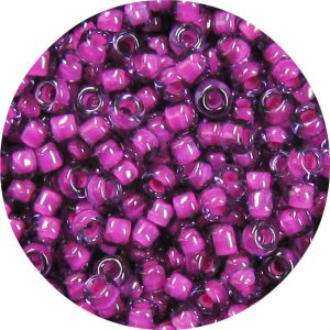 6/0 Japanese Seed Bead, Fuchsia Lined Amethyst