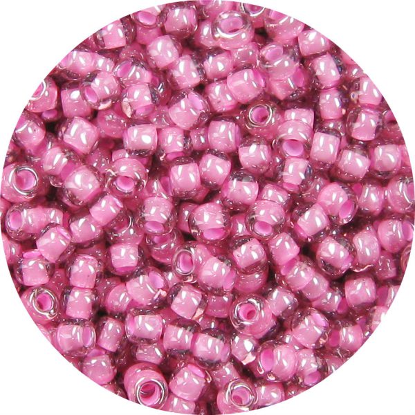 6/0 Japanese Seed Bead, Light Pink Lined Rose