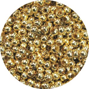 6/0 Seed Bead, Genuine Metal, 24K Gold Plate