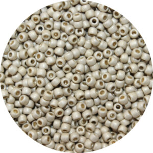 Japanese Seed Bead, PermaFinish Frosted Metallic Light Silver