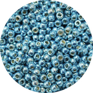 Japanese Seed Bead, PermaFinish Metallic Aqua Blue