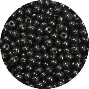 6/0 Seed Bead, Genuine Metal, Black