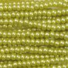 6/0 Czech Seed Bead, Frosted Khaki Green Supra**