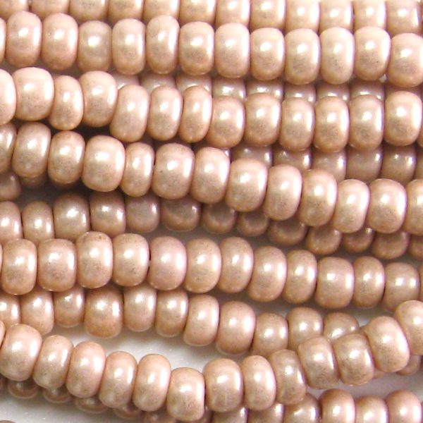 6/0 Czech Seed Bead, Frosted Putty Supra**