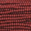 6/0 Czech Seed Bead, Frosted Opaque Brick Brown