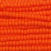 6/0 Czech Seed Bead, Frosted Opaque Dark Orange