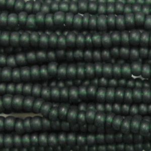 6/0 Czech Seed Bead, Frosted Transparent Bottle Green