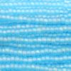 6/0 Czech Seed Bead, Frosted Transparent Aqua Blue AB