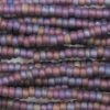 6/0 Czech Seed Bead, Frosted Transparent Amethyst AB