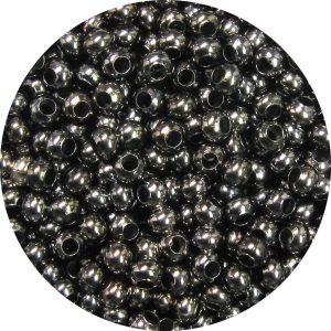 6/0 Seed Bead, Genuine Metal, Gunmetal