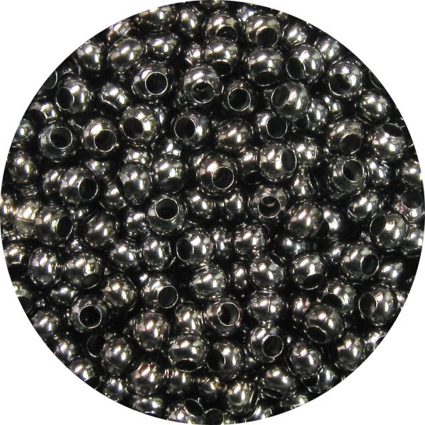 6/0 Seed Bead, Genuine Metal, Gunmetal