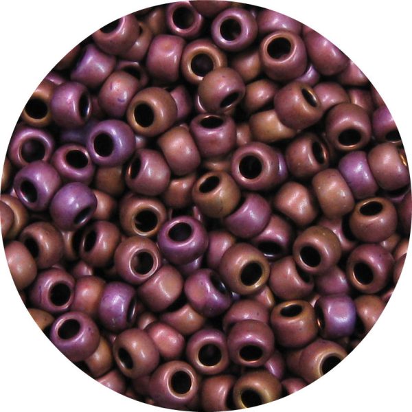 6/0 Japanese Seed Bead, Frosted Metallic Cabernet AB