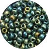 6/0 Japanese Seed Bead, Frosted Metallic Golden Teal AB
